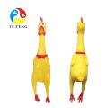 Screaming Yellow Rubber Chicken Pet Dog Toys Squeak Squeaker Chew Juguete para mascotas de regalo